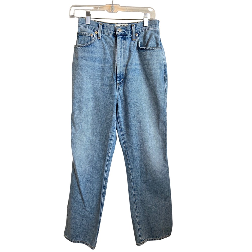 AGOLDE Pinch Waist High Rise Straight Leg Jeans Light Blue A095C-811 Size 29